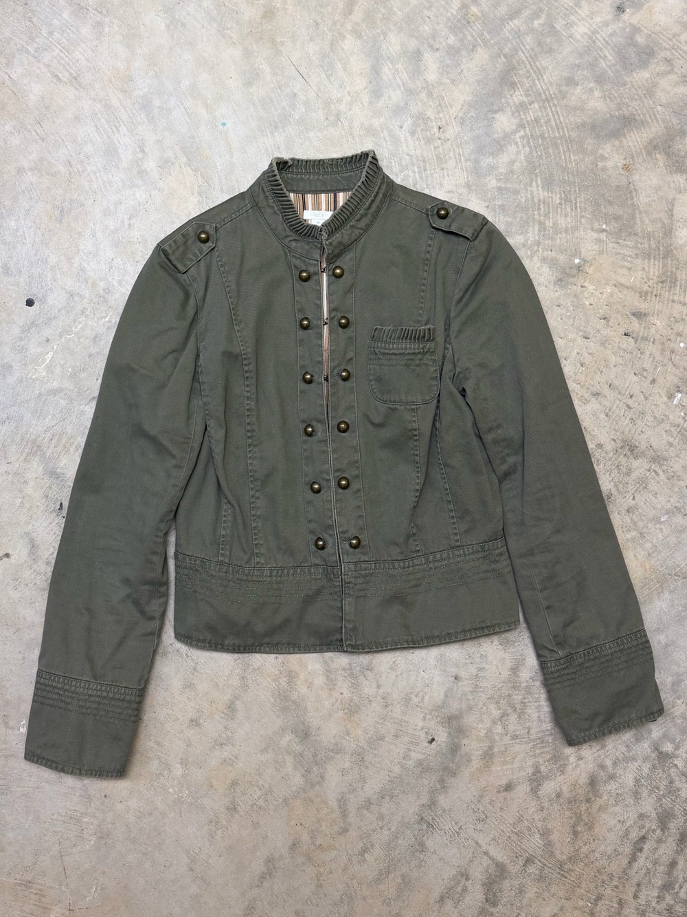 Apt. 9 Olive Green Military-Style Utility Jacket